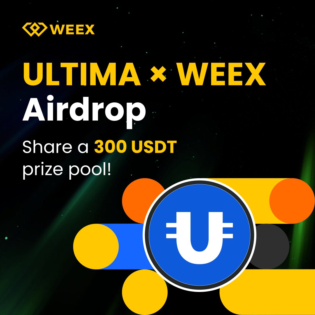 🚀 WEEX x $ULTIMA <a href="/UltimaEcosystem/">Ultima_Ecosystem</a> Airdrop
🎁 300 USDT | 30 Lucky Winners

How to Join
🔸 Follow <a href="/WEEX_Official/">WEEX</a>
🔸 Like &amp; RT + TAG Friends
🔸 Comment WEEX UID
👉 Trade on WEEX:weex.com/spot/ULTIMA-US…

📌 Note: Only users who trade during the campaign can claim rewards

Ends in 5