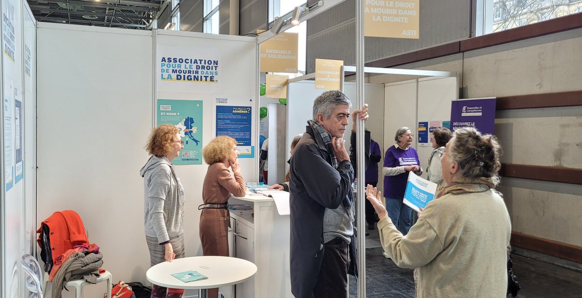 💬 L’Association pour le Droit de Mourir dans la Dignité sur le terrain, au plus près des Français. 
👩🏻 Notre déléguée <a href="/SophieGrassano/">Sophie Grassano</a> est présente au Salon des #Seniors pour évoquer les droits des patients. 
#Santé ADMD.org