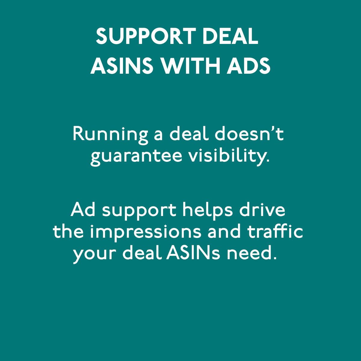 17VerdeLtd's tweet photo. 🛑 Are you wasting your Amazon deals?

Deals create opportunity on Amazon.

But without the right advertising strategy behind them, brands risk missing the real value.
#AmazonAds #AmazonDeals #EcommerceStrategy #17VERDE https://t.co/SEa44Tsj9P