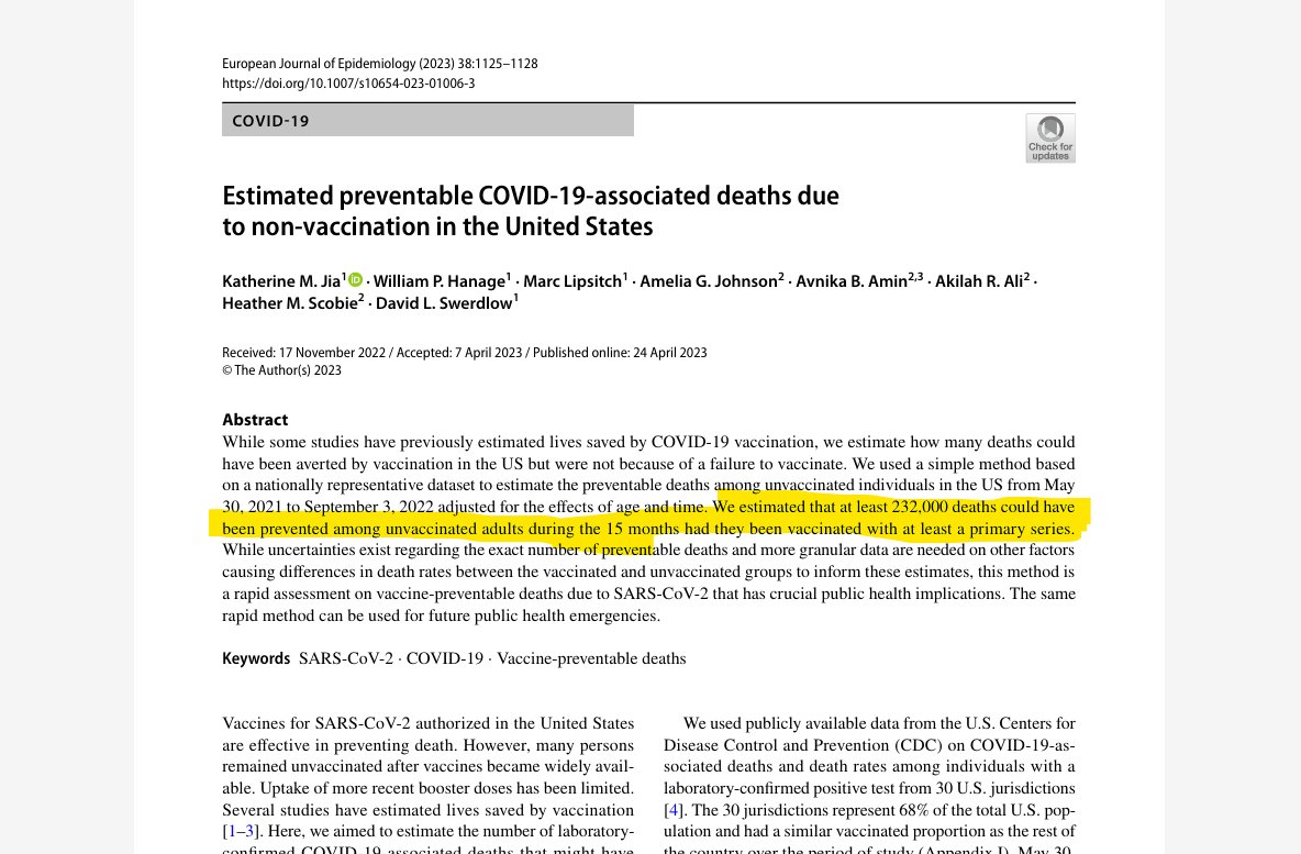 Yes, you people at Children's Health Defense should be held accountable for convincing millions of Americans not to vaccinate against COVID-19, causing hundreds of thousand of avoidable COVID-19 deaths. That's a lot of death on your hands. pmc.ncbi.nlm.nih.gov/articles/PMC10…