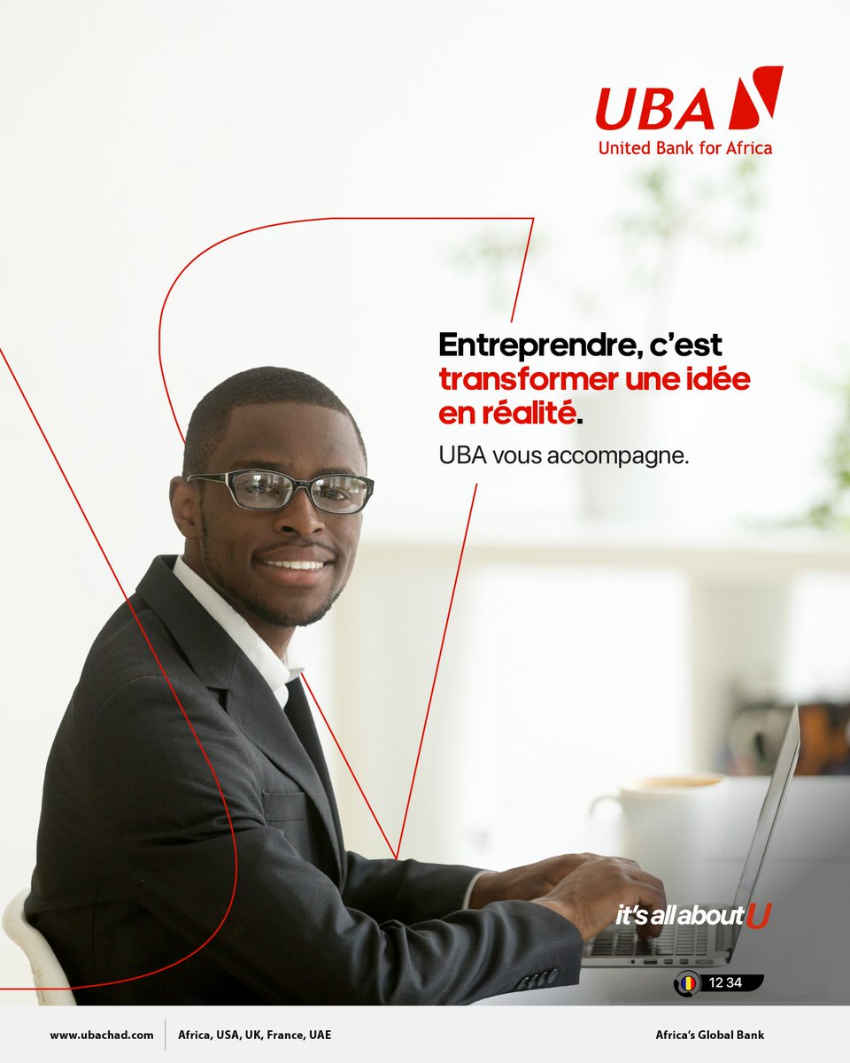 UBATchad's tweet image. Le compte courant non-salarié UBA est conçu pour les entrepreneurs qui veulent structurer leurs finances et faire évoluer leur activité.

#UBATchad #MaBanqueToujoursAvecMoi #BanqueDigitale #AfricasGlobalBank #Entrepreneurs