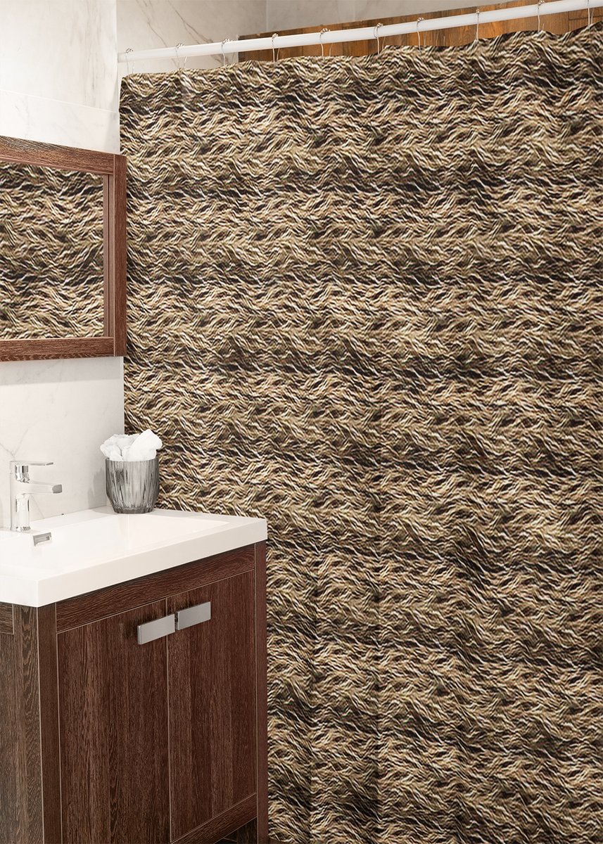 habatour20's tweet image. Bring natural warmth to your bathroom with this earthwave abstract #showercurtain. The textured pattern, creates a calming, earthy look reminiscent of sand dunes and natural fibers, perfect for modern or rustic interiors.
Available at : redbubble.com/i/shower-curta…
#abstractdesi