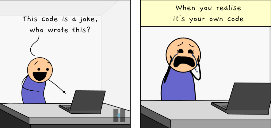 Soumojit_Das107's tweet photo. Code review turned into self-exposure. 😅
#CodingMeme #BuildInPublic #100DaysOfCode #DevCommunity #CodeNewbie #OpenSource https://t.co/744Shoco1T