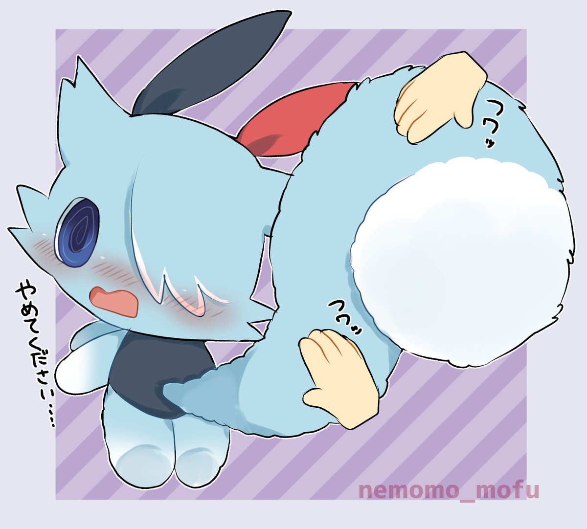 nemomo_mofu's tweet image. しっぽもふもふオスバニー②
#TDM　#チビケモ