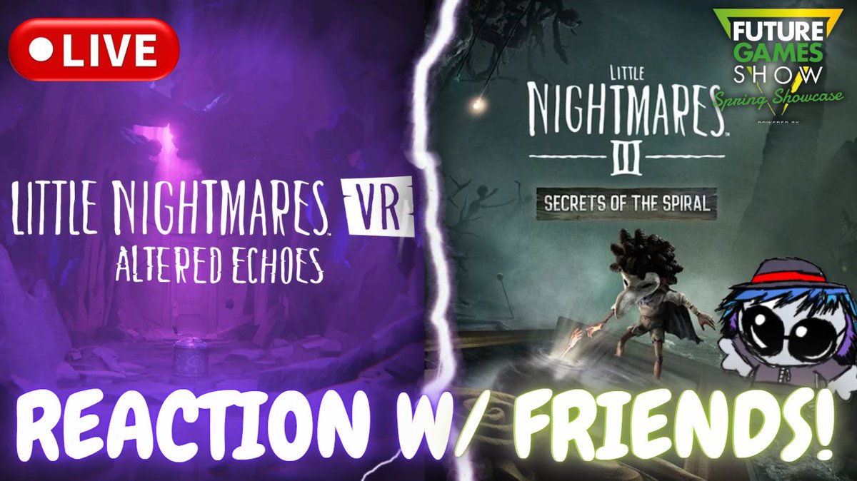 PlayzStepp50494's tweet photo. STREAMING #FutureGamesShow TONIGHT, at ~10pm CEST, with friends on #Discord!
We'll either get #LittleNightmares #AlteredEchoes, or #SecretsOfTheSpiral #DLC! Will you join us, little ones?

https://t.co/cITT8MFatb https://t.co/jdyPRkGZfc