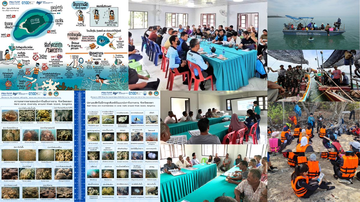 MYucharoen's tweet photo. Field-based social science research takes patience and trust-building with locals. This work gave me a deeper appreciation for the effort behind, thanks to my co-authors https://t.co/2cEuLaBFAp

#SDG13 #SDG14 #CoralReefsManagement #CommunityBasedManagement #COCCPSU #EnviPSU https://t.co/D19F6b1gTP