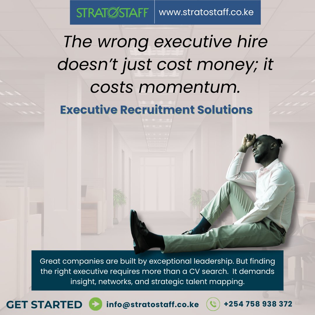 Our recruitment solutions help you identify, attract, and hire top professionals who align with your company’s vision, culture, and goals.

Are you ready to build a workforce your competitors only dream of? Let's talk at info@stratostaff.co.ke

#recruitment
#humanresources