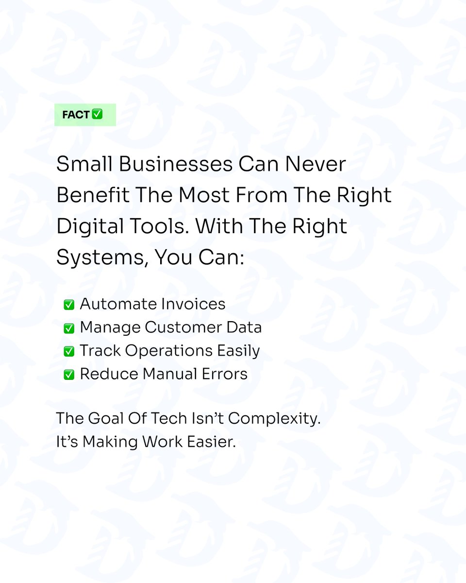 dolphlabs's tweet photo. On today’s episode of Tech Myth Debunk 👇

“Tech solutions are only for big companies.”

True or false?

#TechMyths #BusinessTechnology #DigitalTransformation #TechForBusiness #DolphTech #SmartSystems https://t.co/QBt7v8gj1H