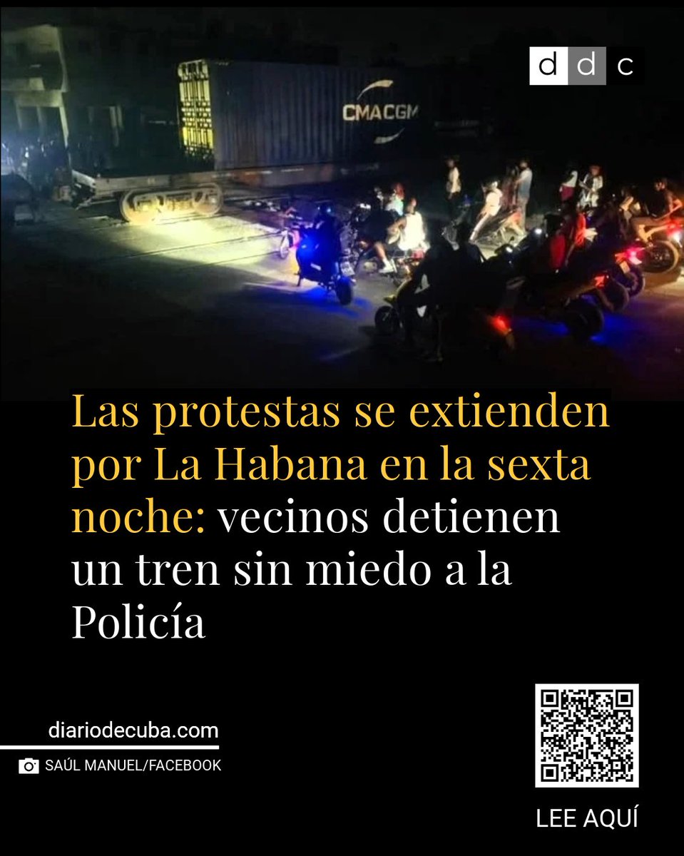 diariodecuba's tweet image. Los cacerolazos y manifestaciones de #protesta siguen en alza en una #Cuba a oscuras y dejan al menos dos detenidos en #LaHabana: "¡Que se acabe esto ya!"

LEE MÁS en #DiarioDeCuba: diariodecuba.com/cuba/177330265…