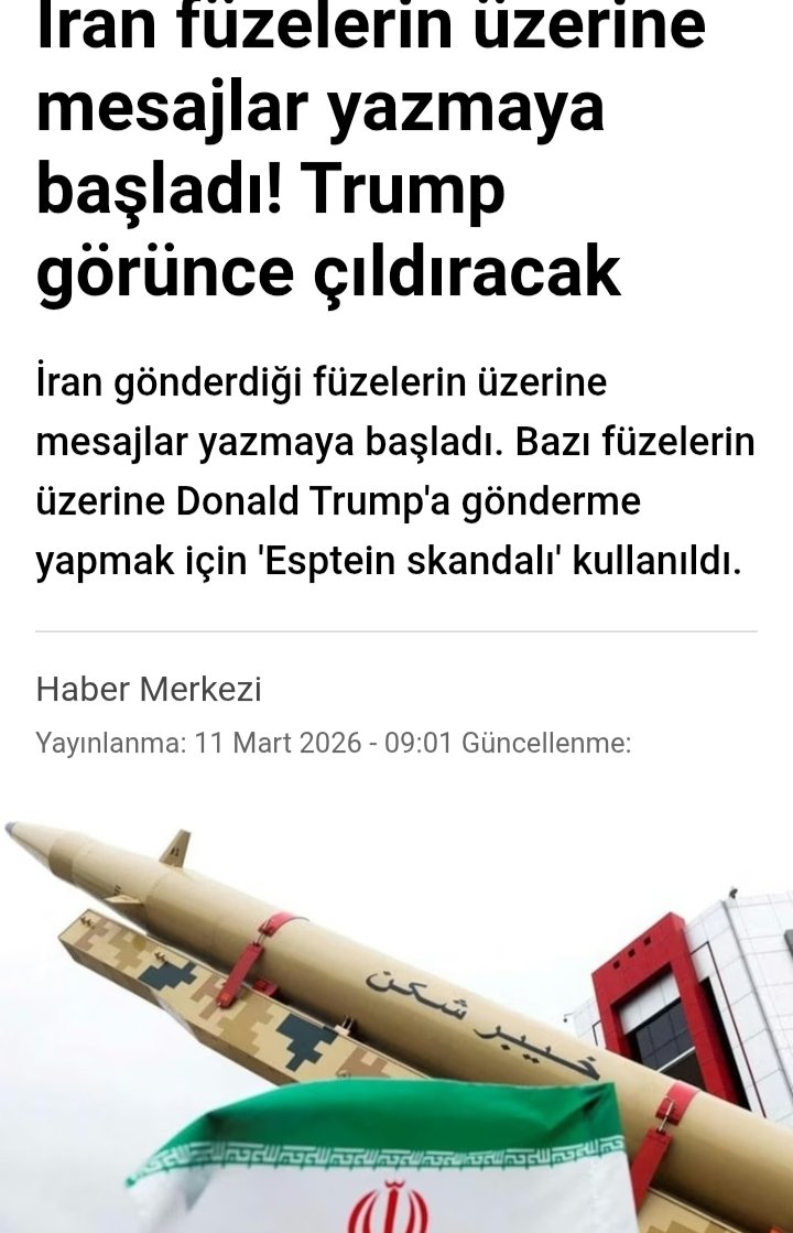 gundogdu_uyan's tweet photo. İran ABD_İsrail hedeflerine gönderdiği füzenin üzerine

"Epstein Adası'ndaki kurbanların anısına"
diye yazdı

Mesajlardan biri de
1988 yılında ABD 
tarafından hedef alınıp Basra Körfezi'nde batırılan İran'a ait yolcu uçağı yer aldı

#SavaşaHayır
#EmeklininSavaşıGeçim https://t.co/U4VLmEIfsZ