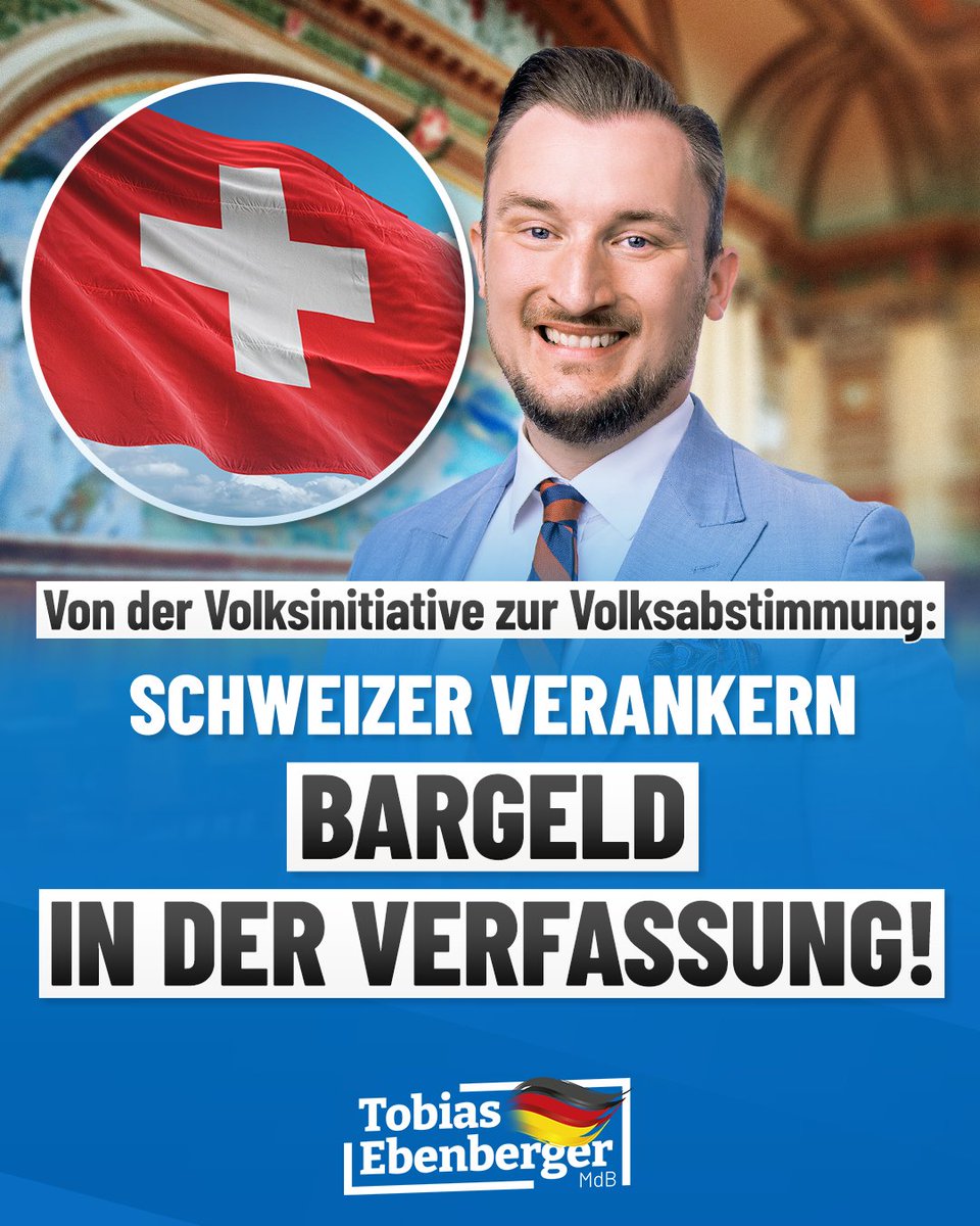 Die Schweiz erhebt #Bargeld zum Verfassungsrang! Am 8. März haben die Schweizer für die Sicherstellung der Bargeldversorgung und den Franken als Landeswährung gestimmt. Beides war vorher nur gesetzlich geregelt. Jetzt wird es Teil der Bundesverfassung.

In Deutschland ist so