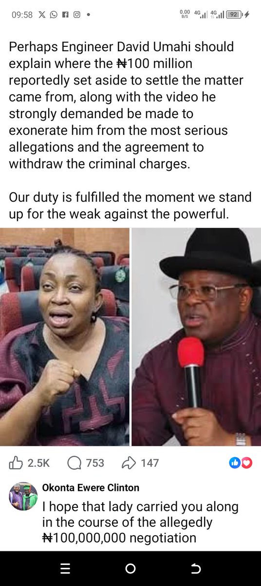 hyceent's tweet photo. @OlayinkaLere Per TracyNither Nicolas Ohiri so-called “Apology” Video To Works Minister, David Umahi: 

We didn’t fight for her (Mrs. ohiri) because we believed she was strong; we fought for her because we knew she was vulnerable and lacked the privilege needed to withstand her adversary, https://t.co/ews2aSWDXM