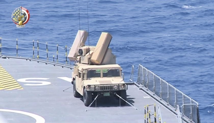 cvkrishnan's tweet photo. Remembered that time when Egypt put a mobile Avenger Air Defence system on the ramp of its new Mistral class ships for point air defense. https://t.co/GNmG4ckKvn