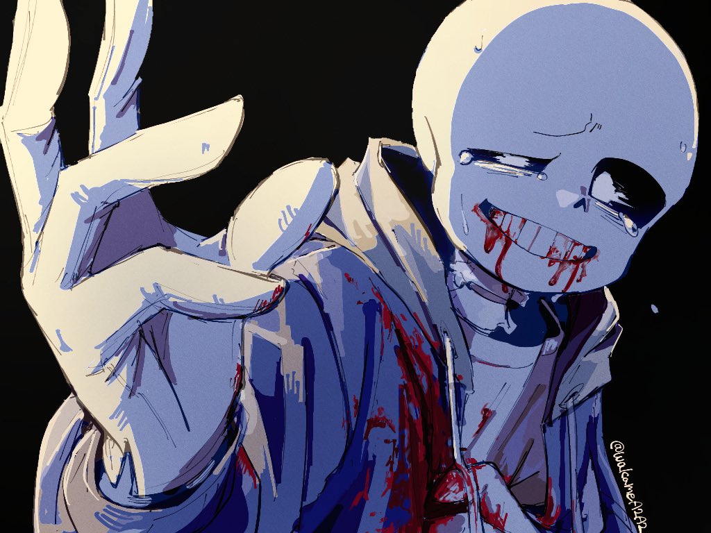 #3月は毎日サンズ
12日目
＊いいか⋯？
　オレは　とめたからな？
　んじゃ
　グリルビーズにでもいくかな

このシーンほんと辛いけど好きです。