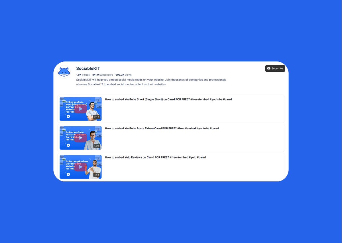 YouTube Channel Widget: Refreshed UI & New List Layout The YouTube ...
