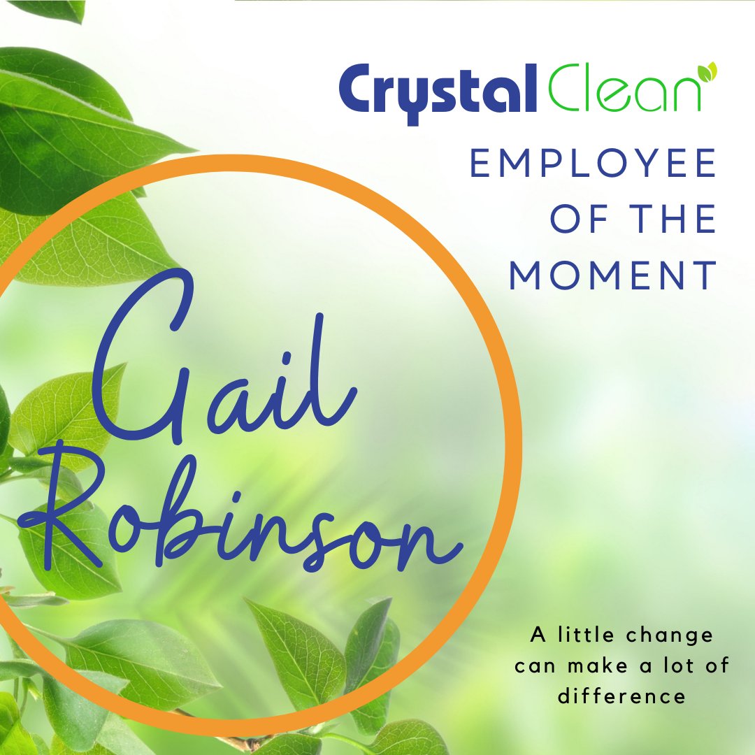 CrystalClean_HQ's tweet image. Employee of the Moment – Gail Robinson

A big thank you and congratulations to Gail Robinson, our latest Employee of the Moment.

Well done Gail – and thank you for your hard work and dedication.

#EmployeeRecognition #TeamCrystalClean #GreatWork #CommercialCleaning