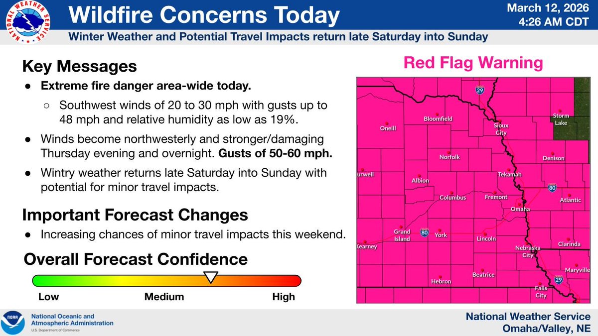 Strong winds and dry air will combine for extreme fire danger this ...