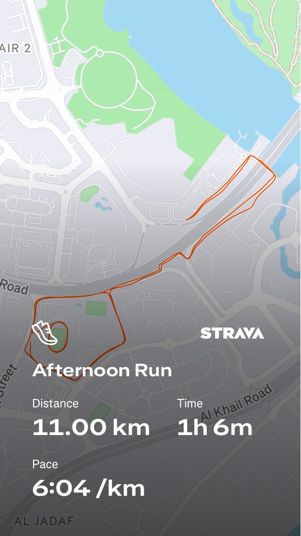 beshtawy's tweet photo. Feb 24, 2026. 11 km run. Check out my run on Strava.
https://t.co/ioFBRJB8YC #UAE #Dubai #running #Asics #Metaspeed_Sky_Tokyo @googlephotos @yahoophoto #garminラン https://t.co/JIiwWthMY7