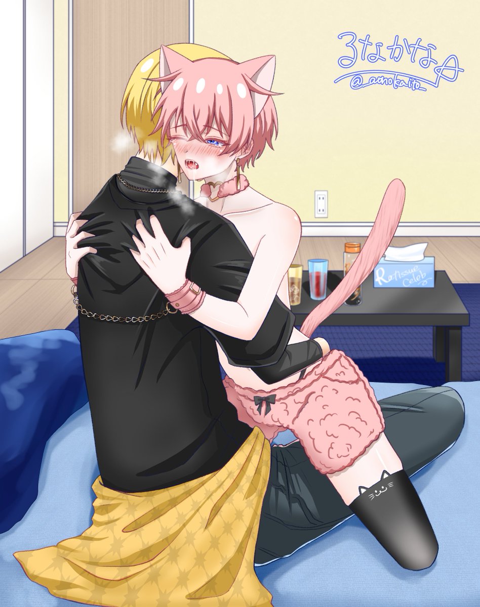 _aonokaito_'s tweet photo. 【創作BL】るなかな
かなにゃんは飼い主に撫でられるのが大好き https://t.co/2s8VUchDEJ