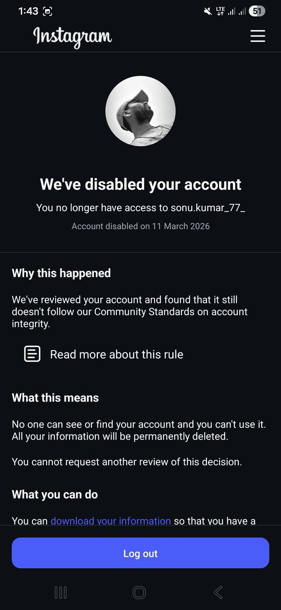 kumar_sonu27995's tweet photo. @instagram Dear Instagram team

Please help,

My Instagram account has been disabled without any reason...and i am not break any rules of Instagram, so pls i request you pls check my account again and back me as soon as posible

My account link @sonu.kumar_77_ https://t.co/sZm1PzZyGT