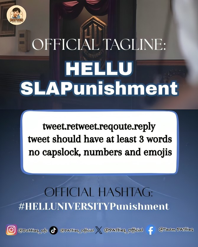 PATties0fficial's tweet photo. the gates of hell university are open tonight. step inside if you dare. step in and face the punishment 
Set your alarms! Join us later at 9PM Twitter Party!
#helluniversityPunishment https://t.co/vHb92iTKzi