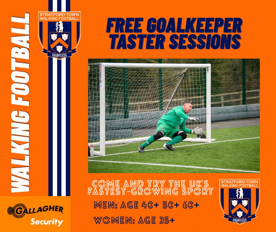 🧤⚽ GOALKEEPERS WANTED ⚽🧤

Stratford Town Walking Football Club is looking for male and female goalkeepers to join our growing squads.

With multiple teams, regular training sessions and tournaments throughout the year, this is a fantastic opportunity to get involved in one of