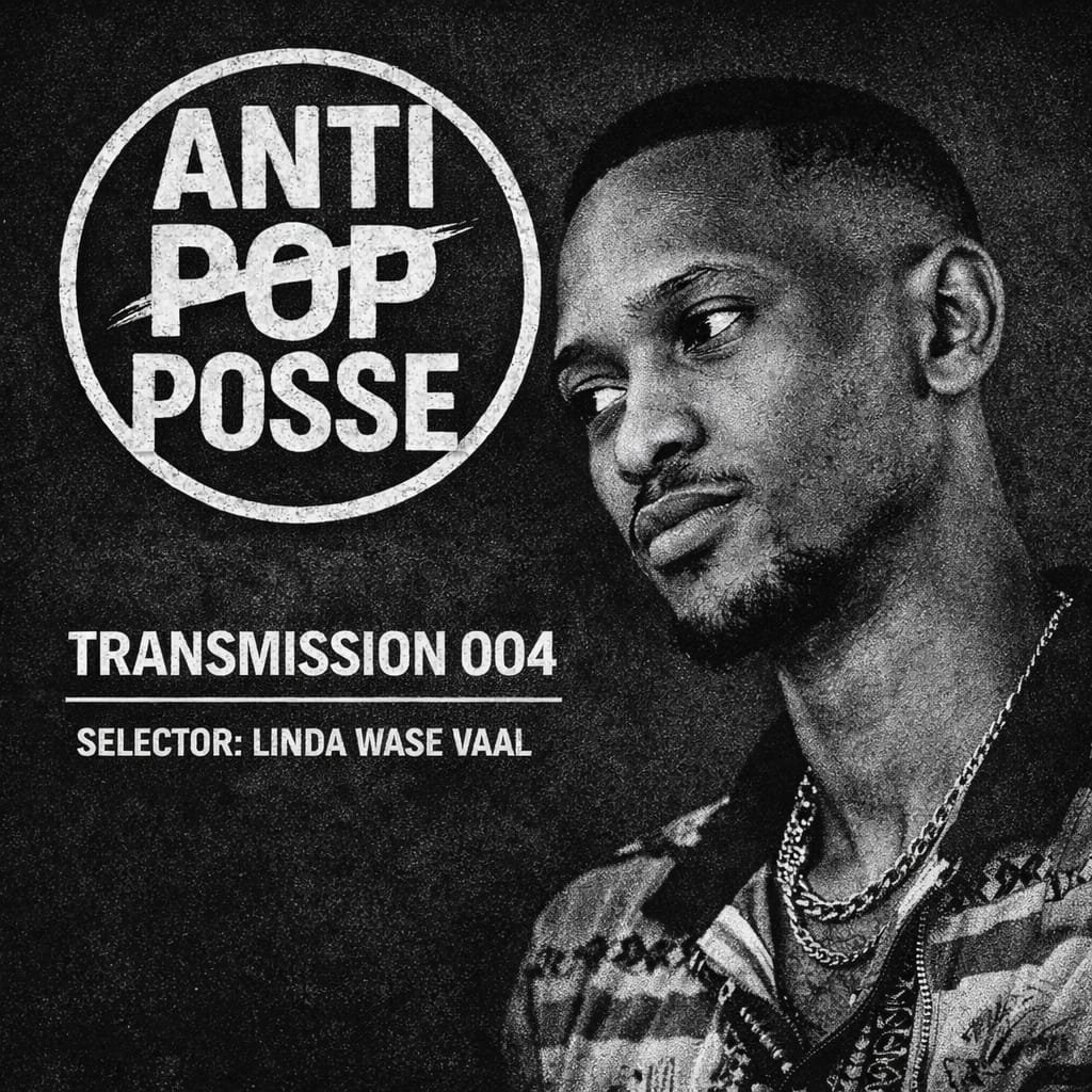 🎧 Listen:
hearthis.at/anti-pop-posse…

📺 Watch:
youtu.be/9XBlNEFA61c

The signal continues.

Transmission 004 features selector Linda Wase Vaal, delivering a deep journey through Chicago, Detroit, Jazz, Soulful and Deep House influences.

Tap in and receive the transmission.