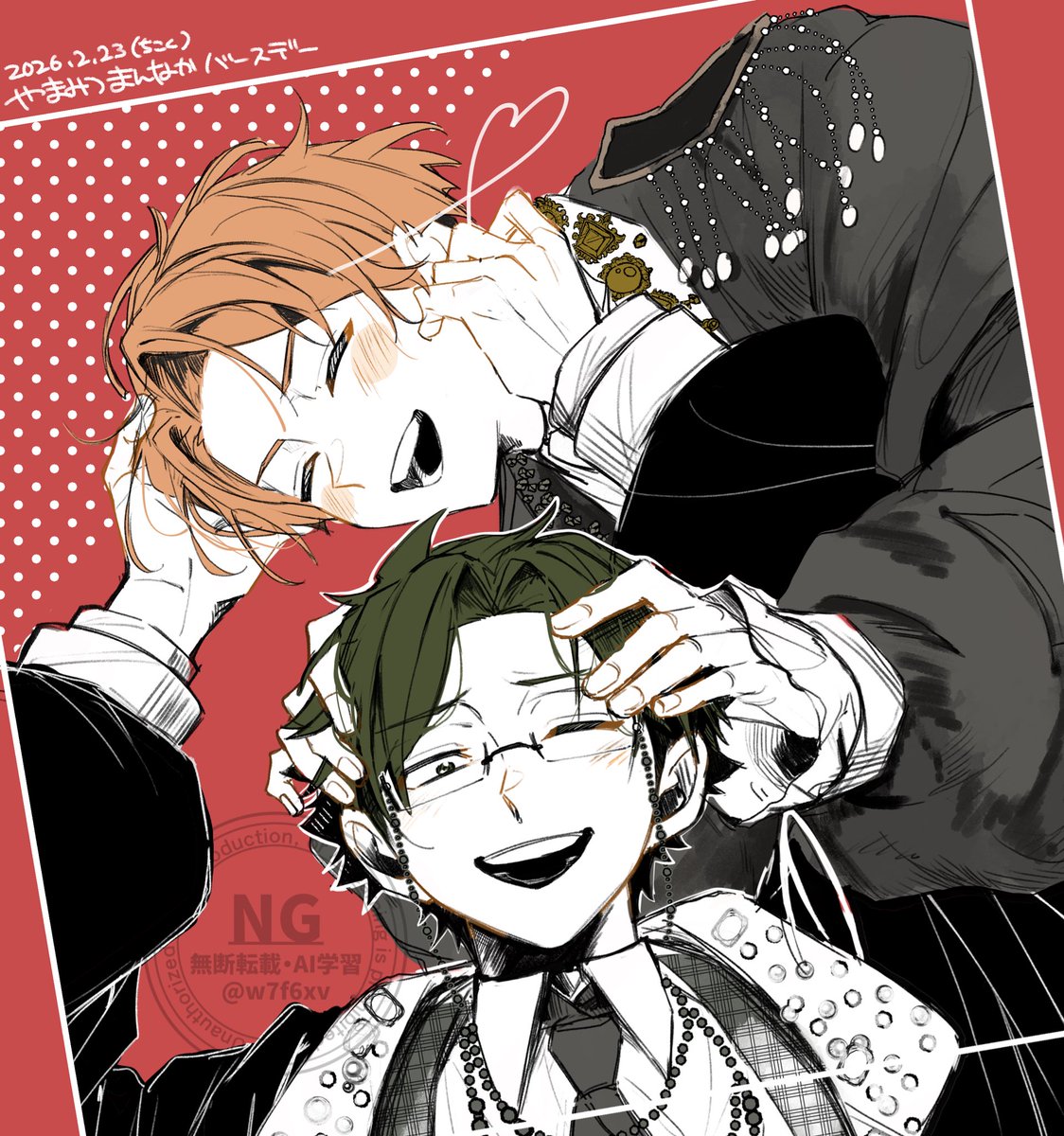 #やまみつ真ん中バースデー　【特大遅刻】
やまみつ真ん中バースデーおめでとうございました🍾💚🧡