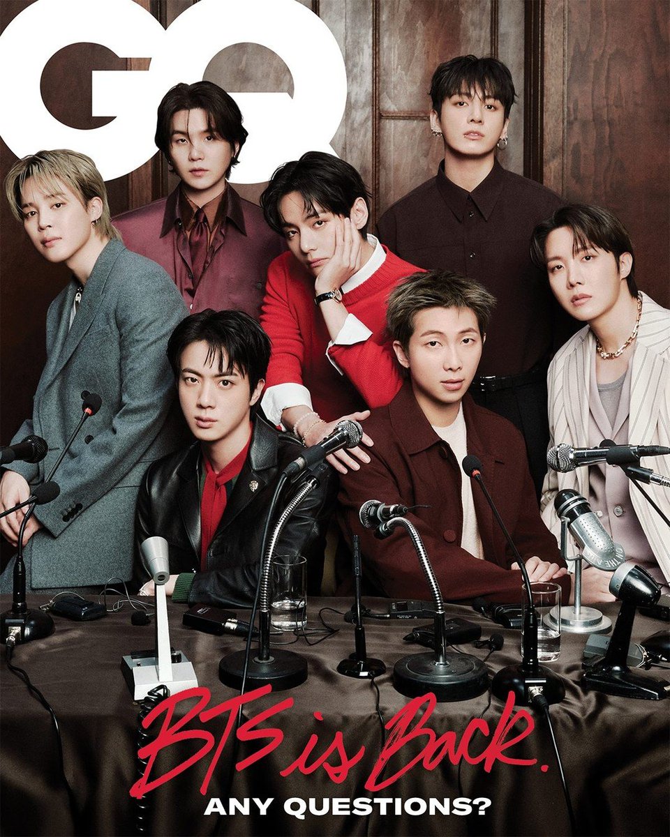 australian's tweet photo. Kpop supergroup BTS has gained more global love since reuniting in 2025 after mandatory military service in South Korea.

For the cover of GQ Australia’s March/April issue, the band’s members – RM, Jin, Suga, J-Hope, Jimin, V, and Jung Kook – open up about their wild rise, the pressures they’ve experienced along the way, and their plans for the future of the band.

Get your hands on the BTS issue of GQ Australia, on sale March 13, available exclusively in The Australian for one day only.

Read the preview: https://t.co/bYJMBPYzQk

Pictures: Jang Dukhwa for GQ Australia