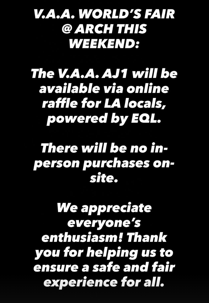 SOLELINKS's tweet photo. EQL raffle for LA locals coming soon https://t.co/qnPCvdLBVA

h/t @Scrizyy https://t.co/xPM50j4p5R