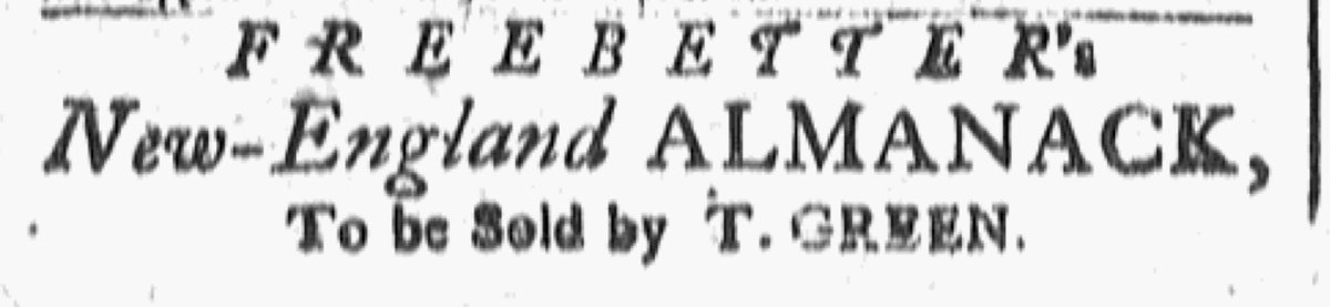 What was advertised in a revolutionary American newspaper 250 years ago today?

“FREEBETTER’s New-England ALMANACK, To be Sold by T. GREEN.”

Adverts 250 Project: Featured Advert for March 29
#Adverts250

Learn more: adverts250project.org/2026/03/29/mar… (Image: Connecticut Gazette, <a href="/Readex/">Readex</a>)