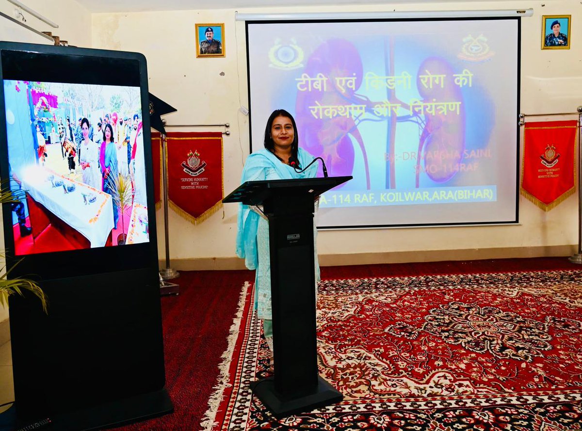 R114raf's tweet photo. In an initiative for prevention and precautions of tuberculosis and kidney related diseases a lecture was organised by RCWA-114 RAF, for families at Unit Hqr premises. Dr Varsha Saini, SMO conducted the session, it was very useful &amp; was duly attended by our personnel's families. https://t.co/kkijldNLfB