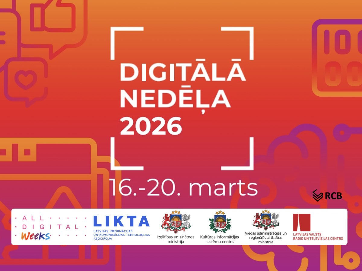 Tuvojas “Digitālā nedēļa 2026” - ikgadējā informatīvi izglītojošā kampaņa, kas šogad Latvijā notiks no 16. līdz 20. martam.
Par Digitālās nedēļas 2026 aktivitātēm mūsu bibliotēkā un citās Rēzeknes publiskajās bibliotēkās var uzzināt: ej.uz/t8172