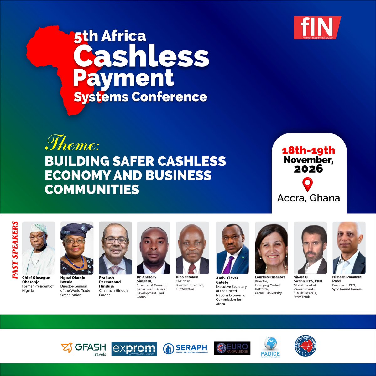 Seraphpr_media's tweet photo. Africa’s financial future is going cashless. But how do we make it safer, smarter, and more inclusive?

Seraph Public Relations and Media is proud to partner with Foreign Investment Network for the 5th Africa Cashless Payment Systems Conference.

📍 Accra, Ghana
📅 18–19 Nov 2026 https://t.co/AqseM9TfoV