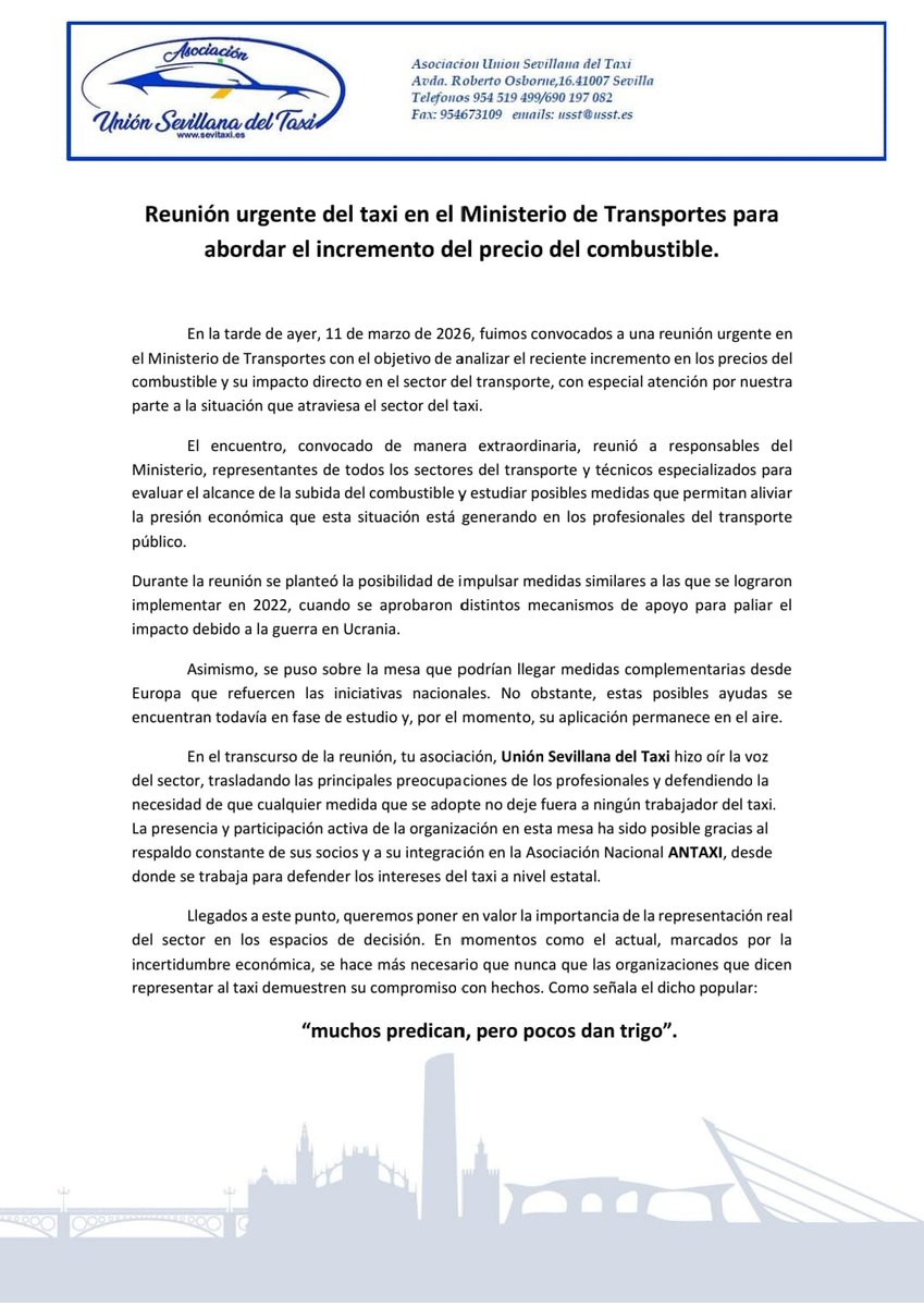 UNIÓN SEVILLANA DEL TAXI tweet media