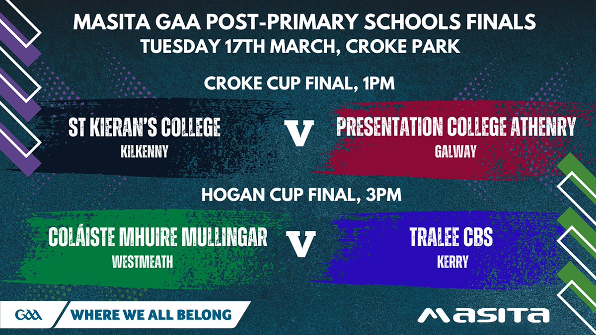 thegreencbs's tweet image. 🏐 Tickets are now LIVE! 🏐 
Masita All-Ireland PPS A Football Final 
📅 St. Patrick’s Day
📍 Croke Park
⏰ 3PM
Huge day as CBS The Green take on Coláiste Mhuire Mullingar in the All-Ireland Final.
🎟 Get your tickets here: am.ticketmaster.com/gaa/buy/26CP17…
#liveforluke #livelife