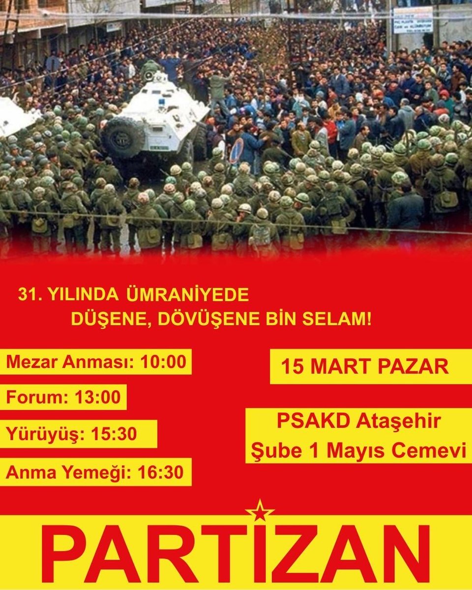 Gazi ve Ümraniye Katliamı’nın 31. Yıl Dönümünde Direnişi Selamlıyor, Ölümsüzleşenleri Anıyoruz!