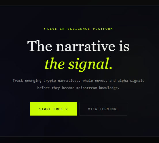 VasilisPasparas's tweet image. The narrative is the signal.  

Track emerging crypto narratives, whale moves, and alpha signals before they become mainstream knowledge.  

Early signal hunters → join the waitlist cryptonerd.me

#CryptoResearch #Altseason #DeFi #Crypto