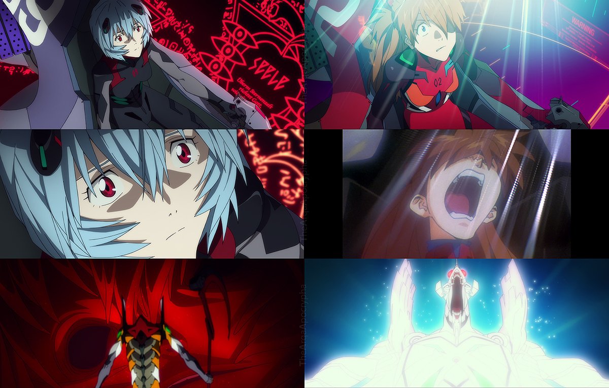 ArqaApocrypha's tweet photo. Rei 6 reacts to the Seele program (also 12th Angel from viewer POV due to intercutting) with "This is me? Then what am I?"
Asuka receives a similarly-framed shot when 13 awakens, plus a callback to #22. -->
#evangelion #エヴァンゲリオン #ヱヴァンゲリヲン新劇場版 #visualparallels https://t.co/fPun6HTCC0