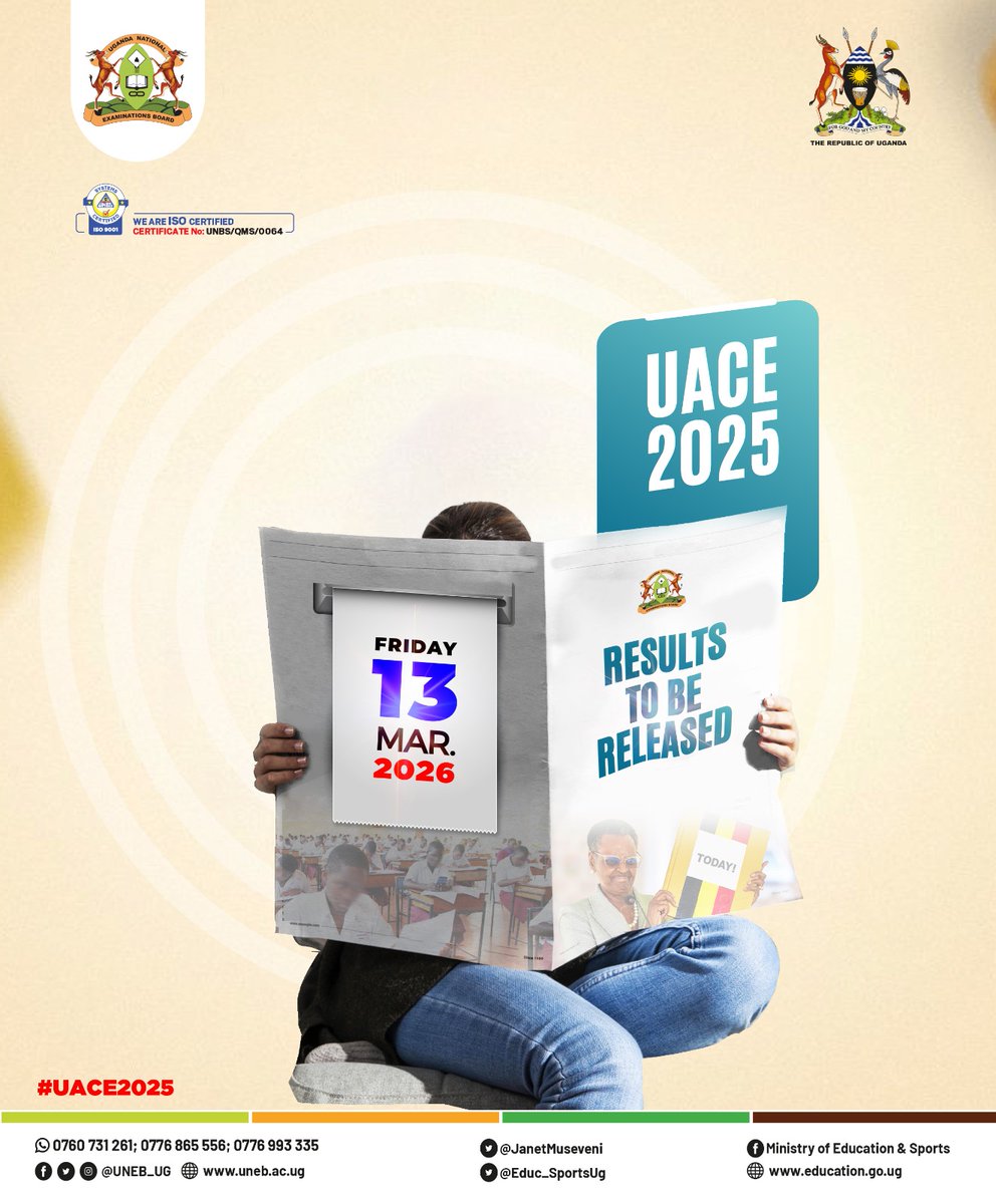 KayzUmaru's tweet photo. #UACE2025 results to be released tomorrow, Friday 13th March. A Number Of 166,402 Students  were registered, and of these,  males share a percentage of 56%, and females 44%. https://t.co/UreKiFnV12
