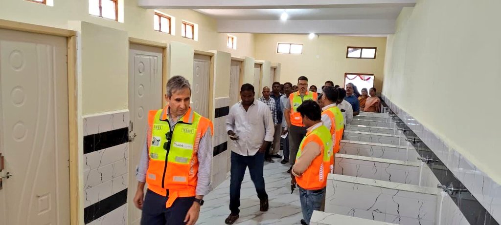 isadak_india's tweet photo. Under CSR initiatives, JEPL has completed construction of a Clinic &amp; Kitchen Hall at Duskal Village and a dedicated Toilet Block at ZP High School, Shadnagar. The 1,238 sq. ft. facility will support 750 students &amp; 24 teachers, with separate sanitation blocks for girls &amp; boys. https://t.co/XtUgpWlP8J