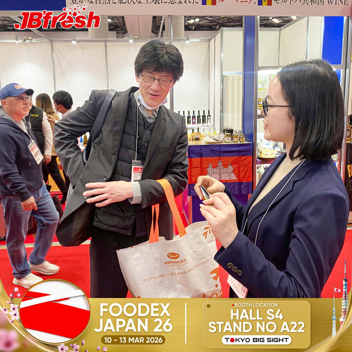 JBFreshBeverage's tweet photo. ✨ Day 3 at FOODEX Japan – The Energy Continues!

The excitement is still going strong as visitors from around the world gather to discover new flavors and promising business opportunities.

We look forward to connecting with you and creating new opportunities together!

#JBfresh https://t.co/x9J8lhtJHu