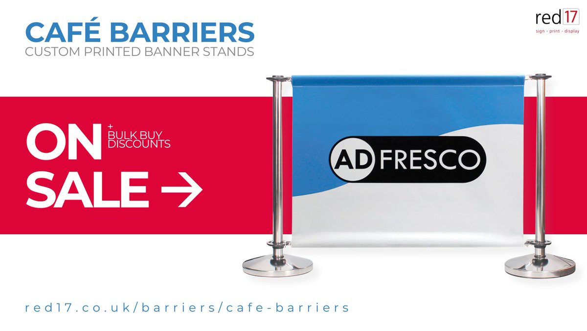 Red17_'s tweet image. Buy Café Barriers
Custom Printed Banner Stands &amp;gt;

red17.co.uk/barriers/cafe-…

#quality #custom #printed #adfresco #cafe #barrier #banner #stands