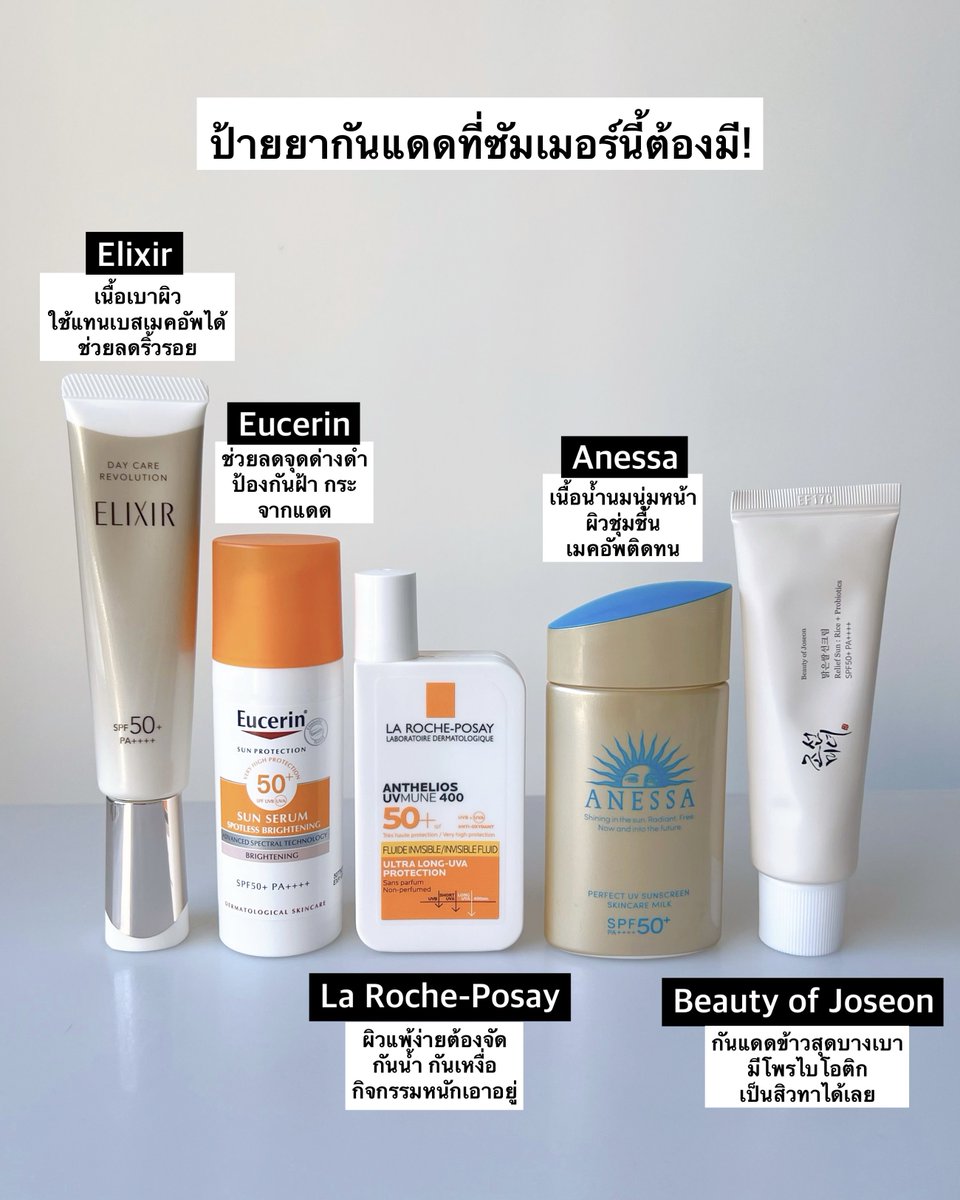 moonmoonreview's tweet photo. อากาศร้อนมากกกก ขอมาป้ายยากันแดดที่ต้องมี แบบต้องมีจริงๆ เพราะใช้ดีมากกกกก คัดเนื้อมาให้ทุกตัว บางเบา ไม่เป็นคราบ ผลลัพธ์เริ่ด กันแดดจุก หน้าไม่ดำ ตำตามไม่ผิดหวัง ซื้อที่วัตสันได้ทุกตัว! https://t.co/EyxreZnqM4