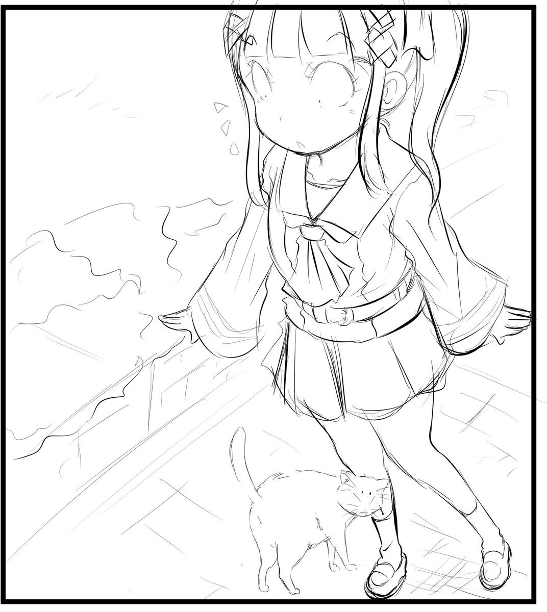 なんか心に余裕が出来てきたせいか苦手な構図も描けるようになって来たw 