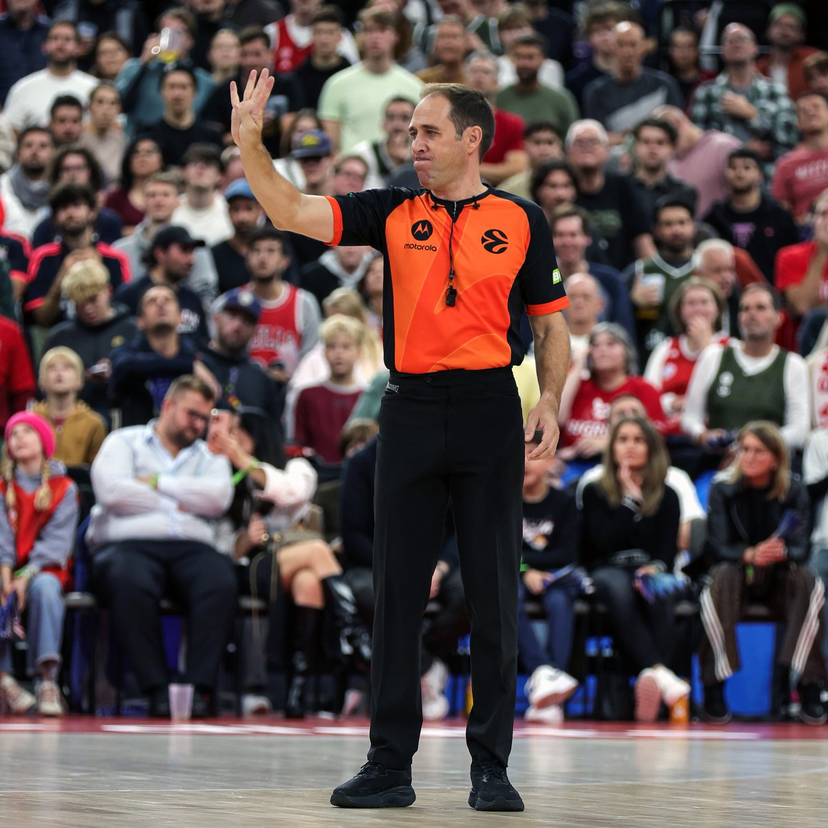 FCBBasketball's tweet photo. The referees for #BAYEFS are Emilio Perez, Saulius Racys and Michele Rossi. Welcome to Munich and good game, guys!
#FCBB #WeBallTogether https://t.co/ufmSI8glin