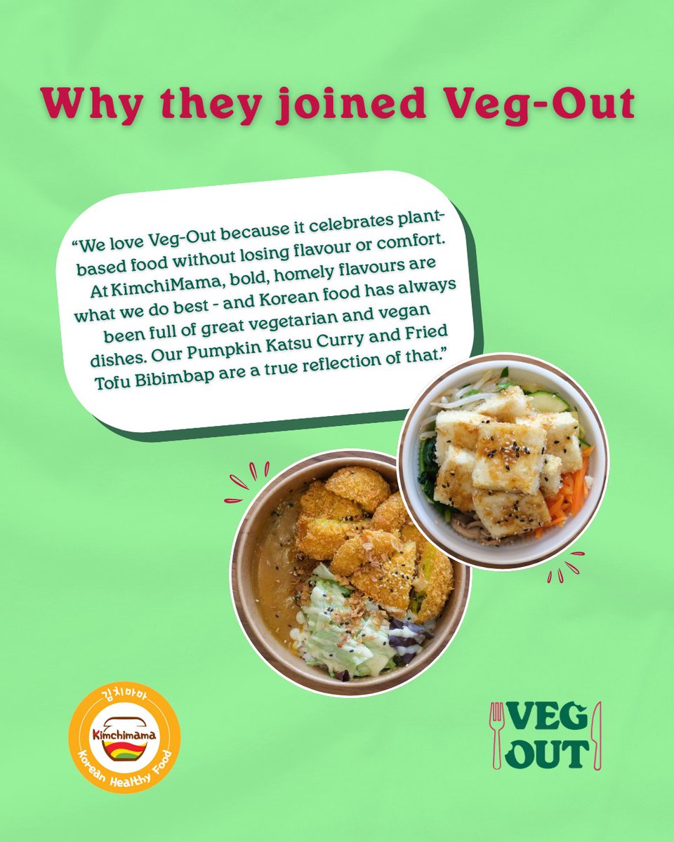 vegsoc's tweet photo. Kimchimama is one of the many venues featured on Veg-Out, where plant-based dining is celebrated across the UK. ๐
Discover more restaurants youโll love and plan your next Veg-Out adventure today!
๐: https://t.co/q4vil1CTXg
#VegOut #PlantBasedDining #TheVegetarianSociety https://t.co/nP6ytTcZpQ