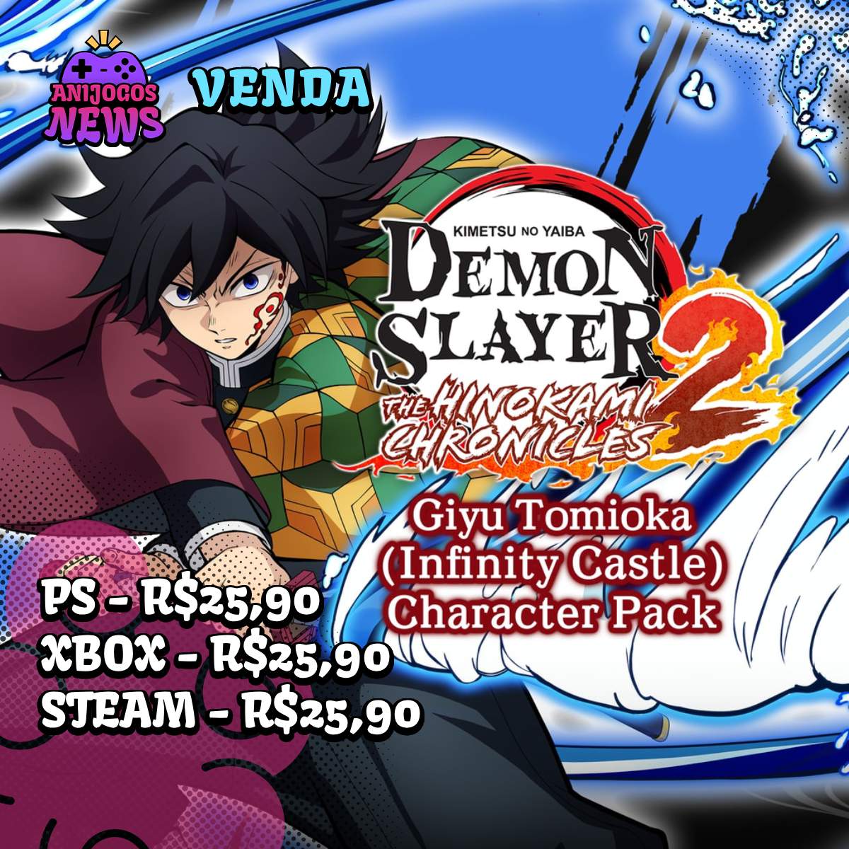 AniJogosNews's tweet photo. //Aviso//
As DLCs do Digimon Time Strange e do Demon Slayer Hinokami Chronicles 2 já se encontram disponíveis para venda! Os links para as lojas digitais estará nos comentários! #DIGIMON #TimeStranger #DemonSlayer #DSHC2 #kimetsunoyaiba #KnY