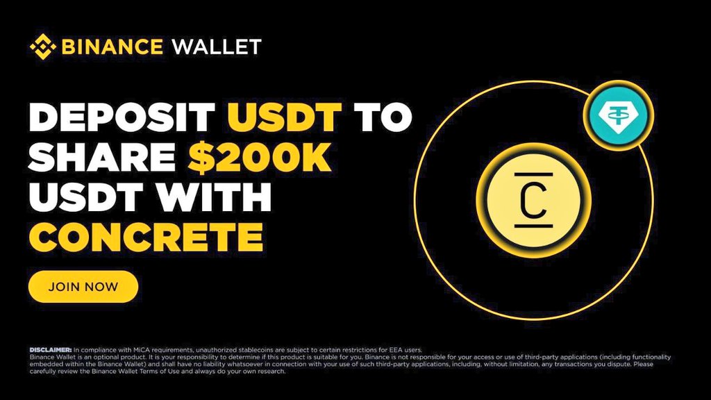 Concrete TGE dropping soon 🥰
Binance Stake to Earn event is already live 🔥

<a href="/ConcreteXYZ/">Concrete</a> #web3 #crypto
