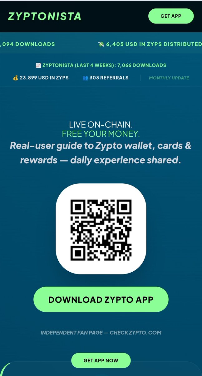 Checking my  zypto.link referral experiment : 66 pending referrals. $23,899 in ZYPS distributed last 4 weeks community-wide, and lifetime 0.1% on swaps incoming!  Many stuck at onboarding but once they qualify = passive earnings. Join the ride &amp; free your money!